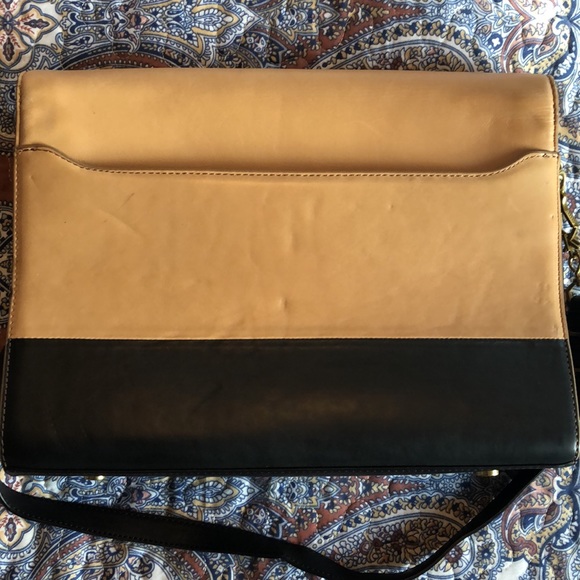 J. Crew bicolor large leather satchel briefcase - Picture 8 of 14